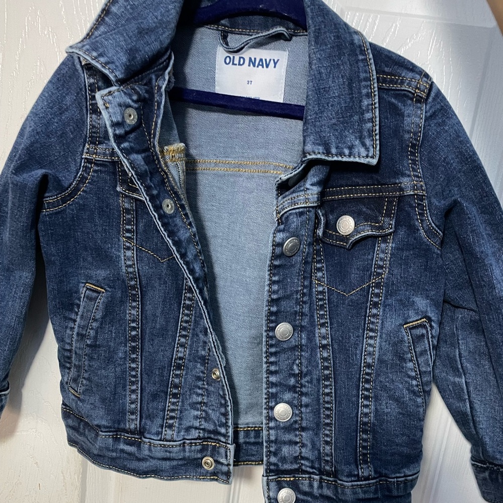 Toddler 3T Dark wash Blue Jeans Jacket Old Navy